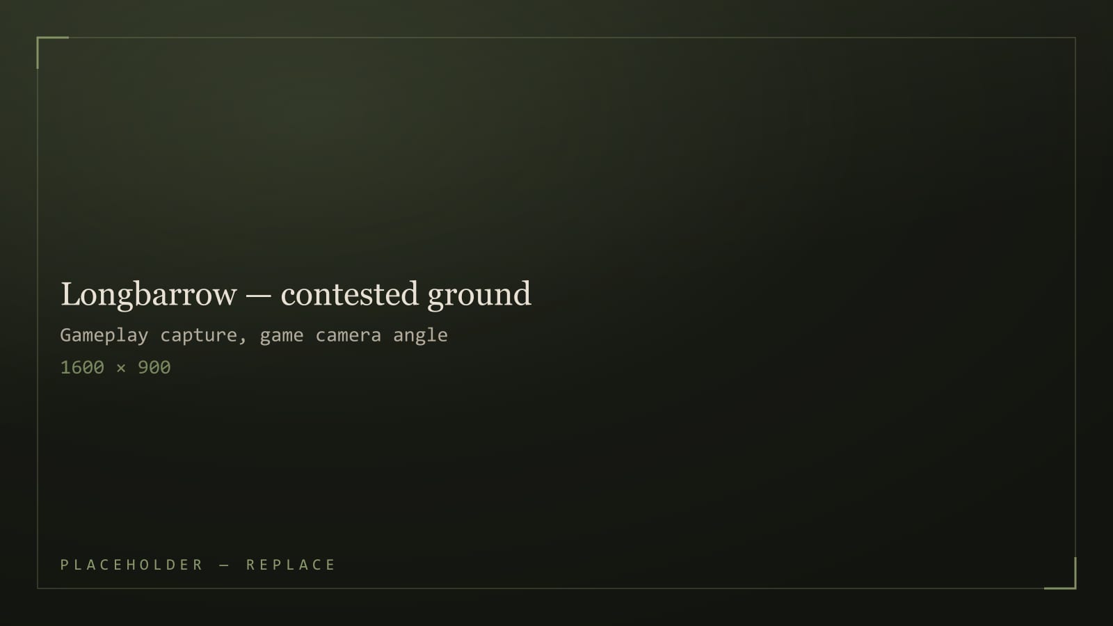 Longbarrow gameplay: a contested boundary between ash-grey fossilised ground and iridescent overgrowth.